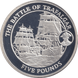 2008 FIVE POUNDS SILVER PROOF BATTLE OF TRAFALGAR - SILVER WORLD COINS - Cambridgeshire Coins