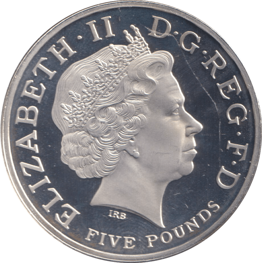2008 FIVE POUNDS SILVER PROOF CHARLES - SILVER WORLD COINS - Cambridgeshire Coins