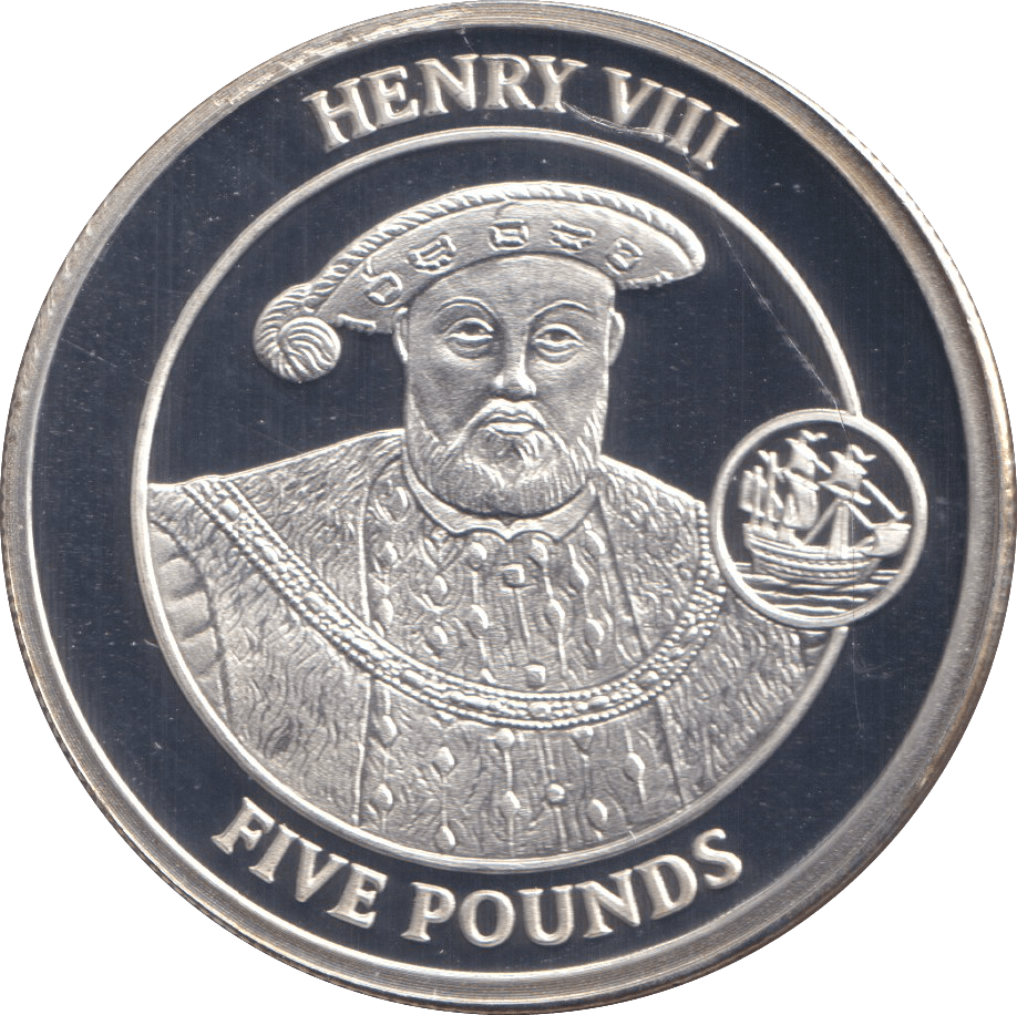 2008 FIVE POUNDS SILVER PROOF HENRY VIII - SILVER WORLD COINS - Cambridgeshire Coins
