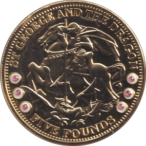 2008 FIVE POUNDS ST GEORGE AND THE DRAGON - WORLD COINS - Cambridgeshire Coins