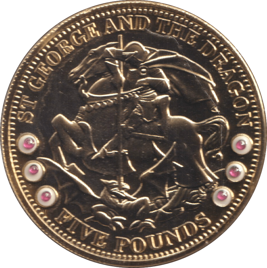 2008 FIVE POUNDS ST GEORGE AND THE DRAGON - WORLD COINS - Cambridgeshire Coins