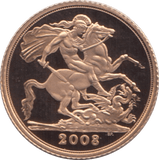 2008 GOLD HALF SOVEREIGN ( PROOF ) - HALF SOVEREIGN - Cambridgeshire Coins