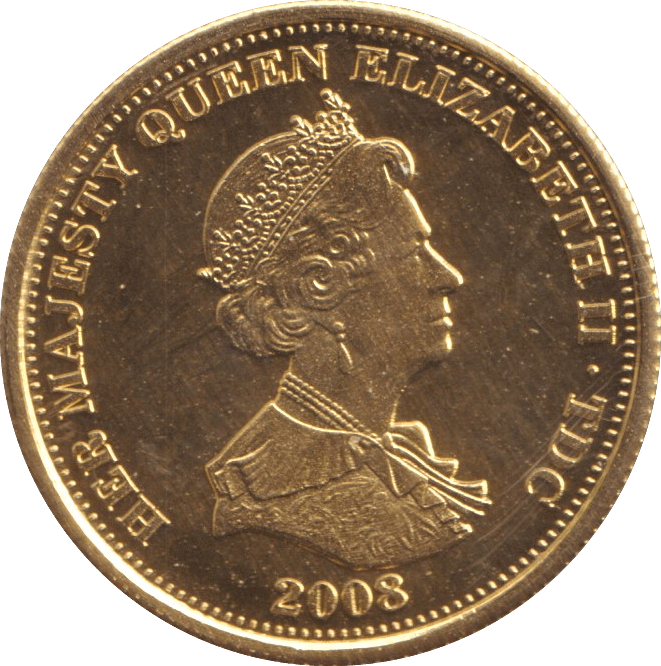 2008 GOLD PROOF ONE CROWN TRISTAN DA CUNHA - GOLD WORLD COINS - Cambridgeshire Coins