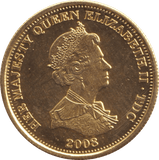 2008 GOLD PROOF ONE CROWN TRISTAN DA CUNHA - GOLD WORLD COINS - Cambridgeshire Coins