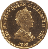 2008 GOLD PROOF ONE CROWN TRISTAN DA CUNHA - GOLD WORLD COINS - Cambridgeshire Coins
