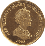 2008 GOLD PROOF ONE CROWN TRISTAN DA CUNHA - GOLD WORLD COINS - Cambridgeshire Coins