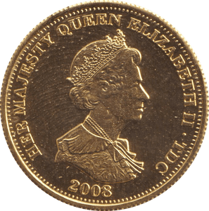 2008 GOLD PROOF ONE CROWN TRISTAN DA CUNHA - GOLD WORLD COINS - Cambridgeshire Coins