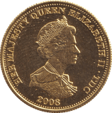 2008 GOLD PROOF ONE CROWN TRISTAN DA CUNHA - GOLD WORLD COINS - Cambridgeshire Coins