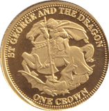 2008 GOLD PROOF ONE CROWN TRISTAN DA CUNHA - GOLD WORLD COINS - Cambridgeshire Coins