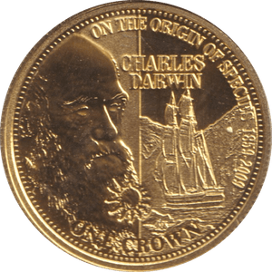 2008 GOLD PROOF ONE CROWN TRISTAN DA CUNHA - GOLD WORLD COINS - Cambridgeshire Coins
