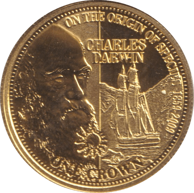 2008 GOLD PROOF ONE CROWN TRISTAN DA CUNHA - GOLD WORLD COINS - Cambridgeshire Coins