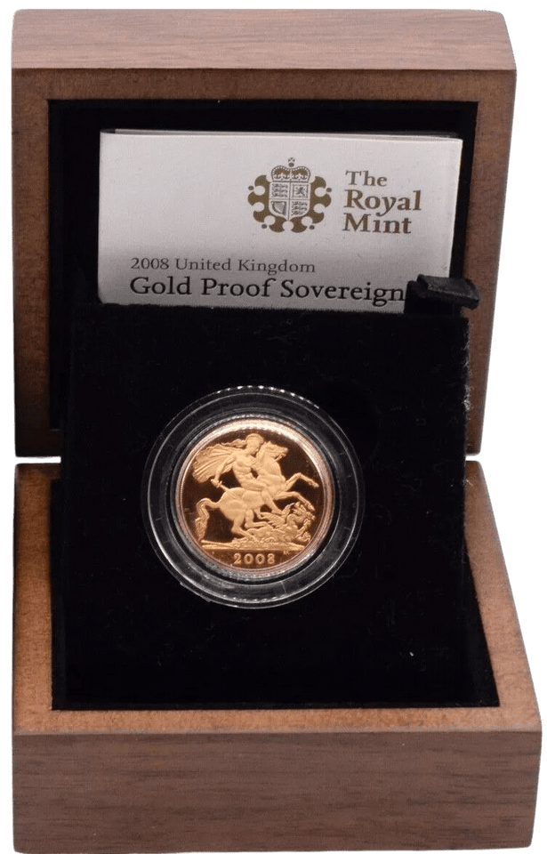 2008 GOLD PROOF SOVEREIGN BOXED - GOLD PROOF SOVEREIGNS - Cambridgeshire Coins