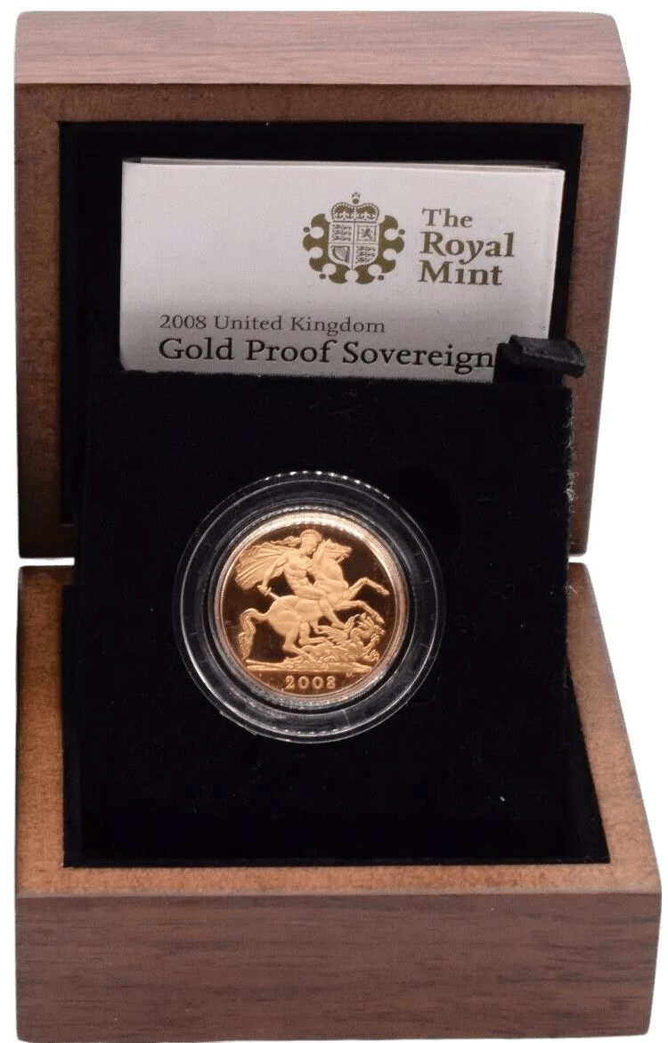 2008 GOLD PROOF SOVEREIGN BOXED - GOLD PROOF SOVEREIGNS - Cambridgeshire Coins