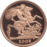 2008 GOLD SOVEREIGN ( PROOF ) - SOVEREIGN - Cambridgeshire Coins
