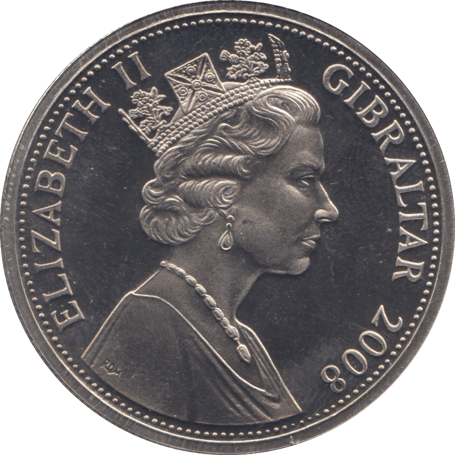 2008 ONE CROWN GIBRALTAR F467 - WORLD COINS - Cambridgeshire Coins