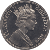 2008 ONE CROWN GIBRALTAR F467 - WORLD COINS - Cambridgeshire Coins