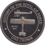 2008 ONE CROWN HISTORY OF THE RAF - AVRO 504 - CROWN - Cambridgeshire Coins