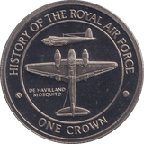 2008 ONE CROWN HISTORY OF THE RAF - DE HAVILLAND MOSQUITO - CROWN - Cambridgeshire Coins