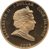2008 ONE DOLLAR BU COOK ISLANDS ELIZABETH AND PHILIP 2 - WORLD COINS - Cambridgeshire Coins