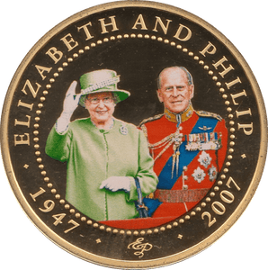 2008 ONE DOLLAR BU COOK ISLANDS ELIZABETH AND PHILIP 2 - WORLD COINS - Cambridgeshire Coins