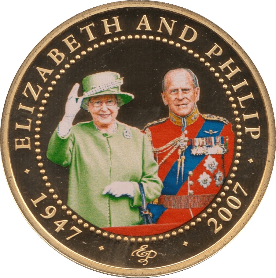2008 ONE DOLLAR BU COOK ISLANDS ELIZABETH AND PHILIP 2 - WORLD COINS - Cambridgeshire Coins