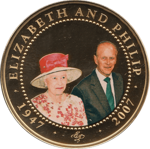 2008 ONE DOLLAR BU COOK ISLANDS ELIZABETH AND PHILIP 5 - WORLD COINS - Cambridgeshire Coins