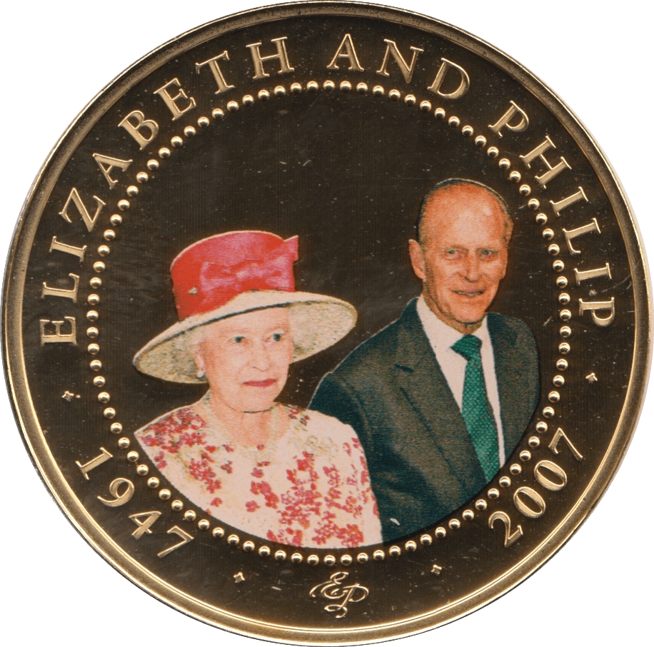 2008 ONE DOLLAR BU COOK ISLANDS ELIZABETH AND PHILIP 5 - WORLD COINS - Cambridgeshire Coins