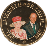 2008 ONE DOLLAR BU COOK ISLANDS ELIZABETH AND PHILIP 5 - WORLD COINS - Cambridgeshire Coins