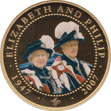2008 ONE DOLLAR BU COOK ISLANDS ELIZABETH AND PHILIP 7 - WORLD COINS - Cambridgeshire Coins
