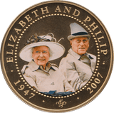 2008 ONE DOLLAR BU COOK ISLANDS ELIZABETH AND PHILIP 8 - WORLD COINS - Cambridgeshire Coins