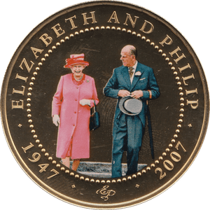 2008 ONE DOLLAR BU COOK ISLANDS ELIZABETH AND PHILIP 9 - WORLD COINS - Cambridgeshire Coins