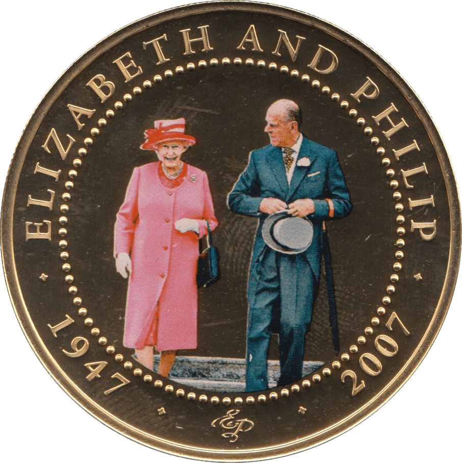 2008 ONE DOLLAR BU COOK ISLANDS ELIZABETH AND PHILIP 9 - WORLD COINS - Cambridgeshire Coins