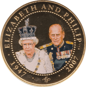 2008 ONE DOLLAR BU COOK ISLANDS ELIZABETH AND PHILIP - WORLD COINS - Cambridgeshire Coins