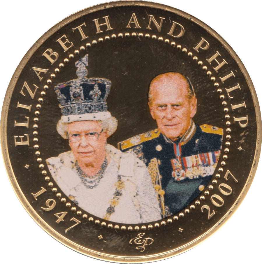 2008 ONE DOLLAR BU COOK ISLANDS ELIZABETH AND PHILIP - WORLD COINS - Cambridgeshire Coins