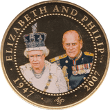 2008 ONE DOLLAR BU COOK ISLANDS ELIZABETH AND PHILIP - WORLD COINS - Cambridgeshire Coins