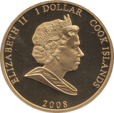 2008 ONE DOLLAR COOK ISLANDS ELIZABETH AND PHILIP 34 - ONE DOLLAR - Cambridgeshire Coins