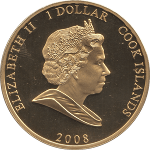 2008 ONE DOLLAR COOK ISLANDS ELIZABETH AND PHILIP 36 - ONE DOLLAR - Cambridgeshire Coins
