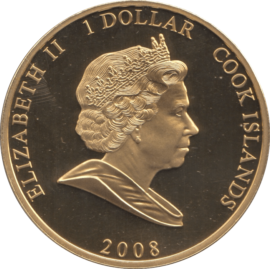 2008 ONE DOLLAR COOK ISLANDS ELIZABETH AND PHILIP 36 - ONE DOLLAR - Cambridgeshire Coins