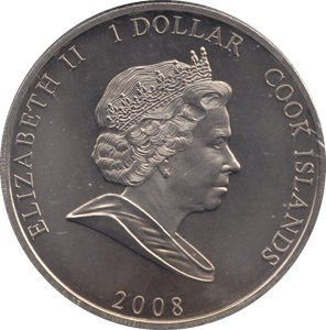 2008 ONE DOLLAR COOK ISLANDS F276 - WORLD COINS - Cambridgeshire Coins