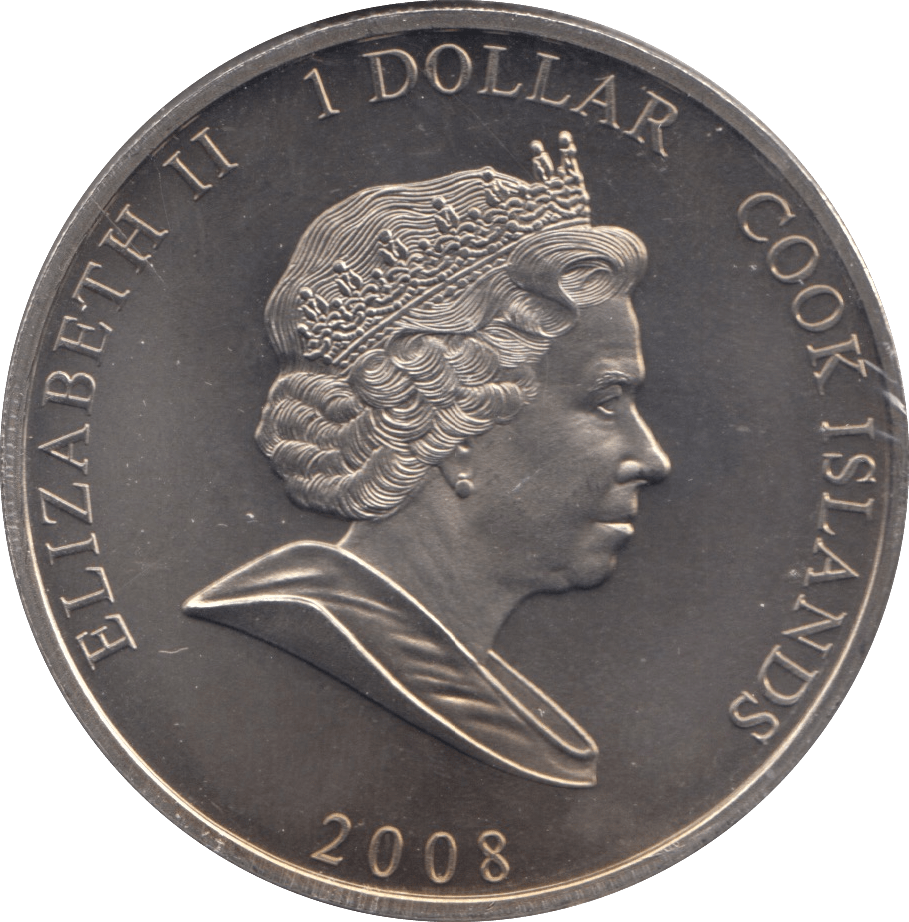 2008 ONE DOLLAR COOK ISLANDS F276 - WORLD COINS - Cambridgeshire Coins