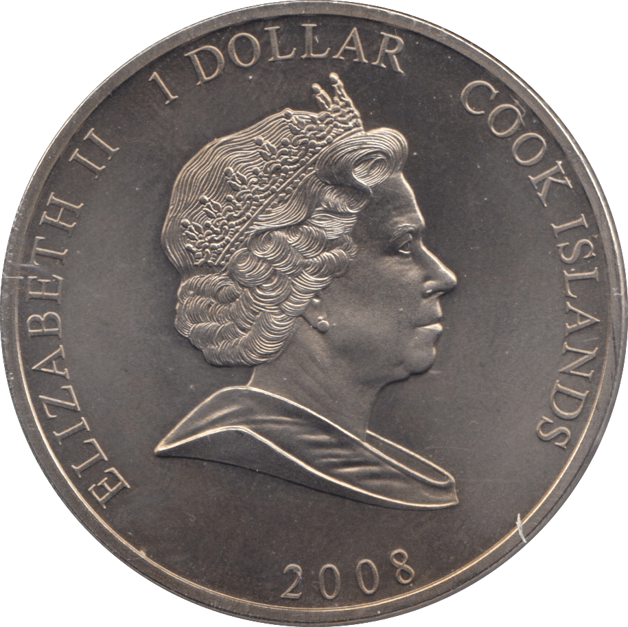 2008 ONE DOLLAR COOK ISLANDS F503 - WORLD COINS - Cambridgeshire Coins