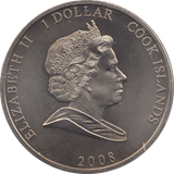 2008 ONE DOLLAR COOK ISLANDS F503 - WORLD COINS - Cambridgeshire Coins