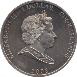 2008 ONE DOLLAR COOK ISLANDS F518 - WORLD COINS - Cambridgeshire Coins