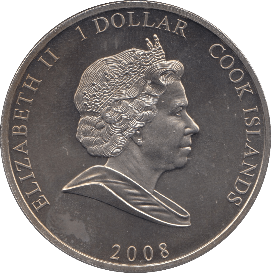2008 ONE DOLLAR COOK ISLANDS F518 - WORLD COINS - Cambridgeshire Coins