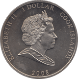 2008 ONE DOLLAR COOK ISLANDS F518 - WORLD COINS - Cambridgeshire Coins
