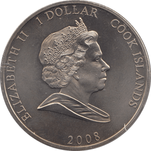 2008 ONE DOLLAR COOK ISLANDS F568 - WORLD COINS - Cambridgeshire Coins