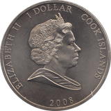 2008 ONE DOLLAR COOK ISLANDS F568 - WORLD COINS - Cambridgeshire Coins