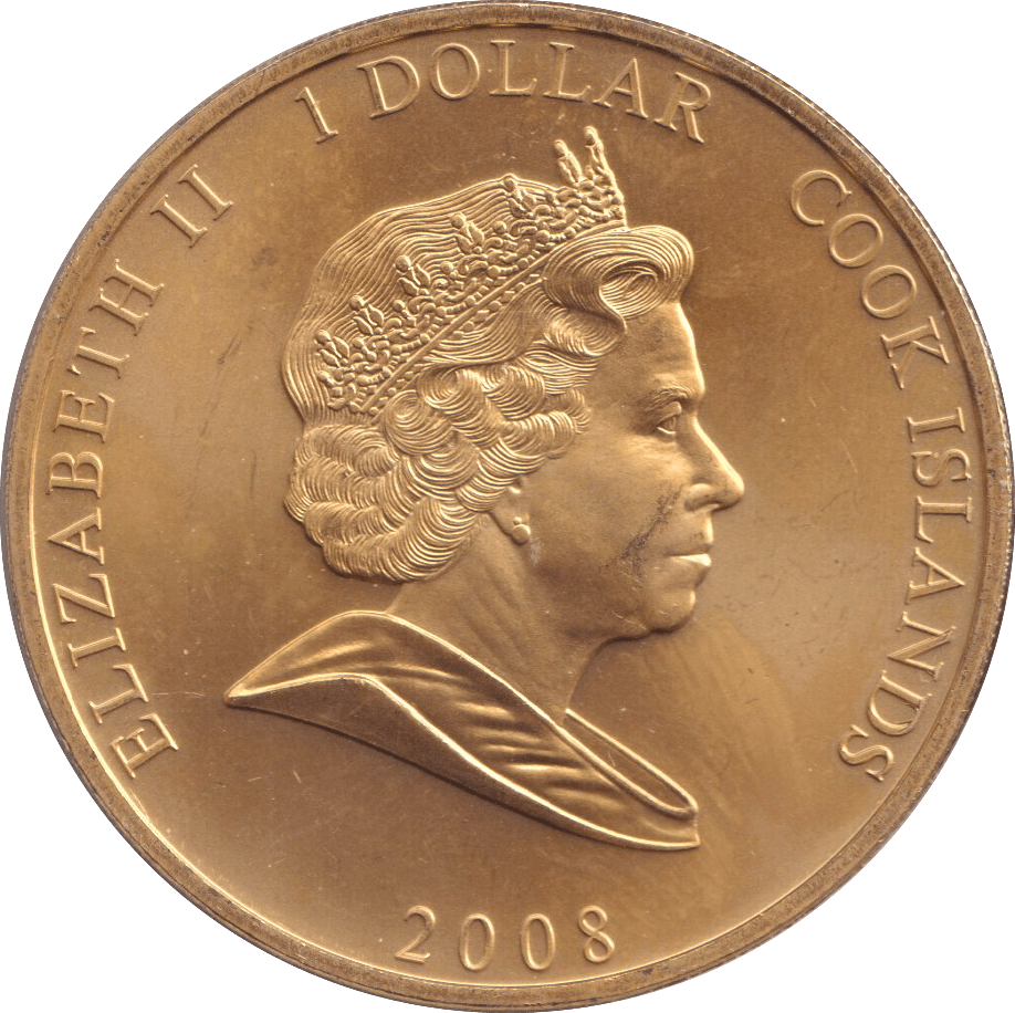 2008 ONE DOLLAR COOK ISLANDS - KING HENRY II - WORLD COINS - Cambridgeshire Coins
