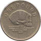 2008 ONE POUND GIBRALTAR - WORLD COINS - Cambridgeshire Coins