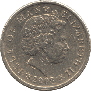 2008 ONE POUND ISLE OF MAN - SILVER WORLD COINS - Cambridgeshire Coins